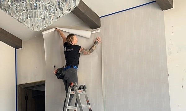 Professional wallpaper installation services in Chicago by Elite Wallpaper Designs